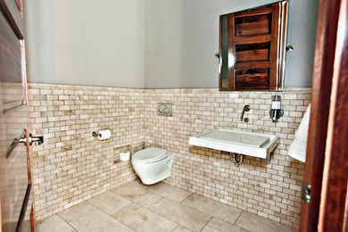 カルガリーにあるコンテンポラリースタイルのおしゃれな浴室の写真