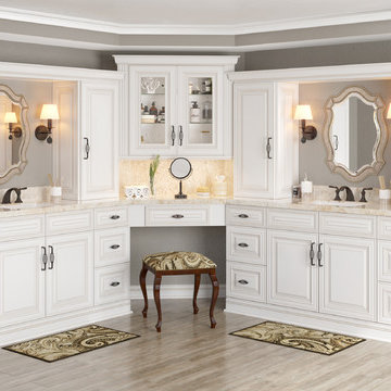 Charleston Antique White Bathroom Cabinets