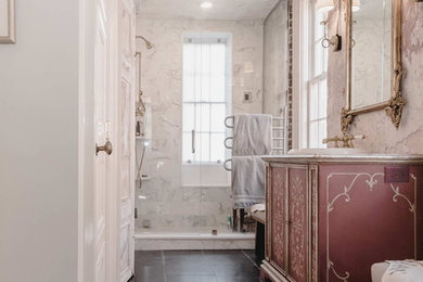 Bathroom - mid-sized mediterranean master bathroom idea in Charleston