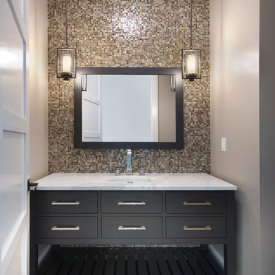 Example of a trendy mosaic tile bathroom design in Miami