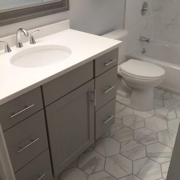 Cheektowaga-Marbled Bathroom Remodel
