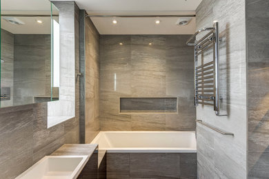 Inspiration for a small contemporary bathroom in London.