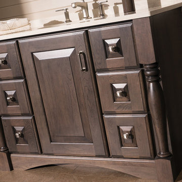 Cherished Traditional Cherry Bathroom Collection - Furniture Vanity Close Up
