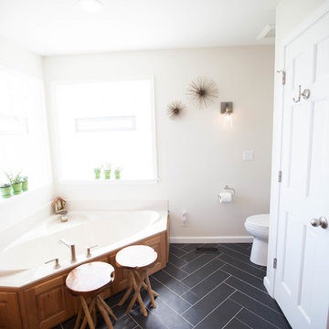 Chesterfield, MO Master Bath Rustic Contemporary Reno