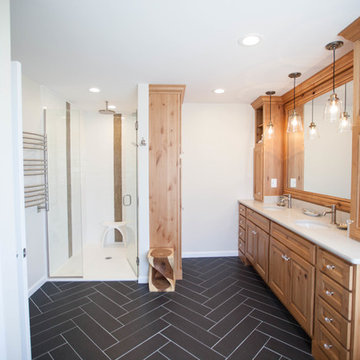 Chesterfield, MO Master Bath Rustic Contemporary Reno