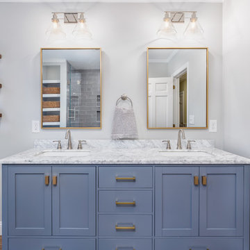 Chic Children's Bathroom Remodel - Vanity and Lighting View