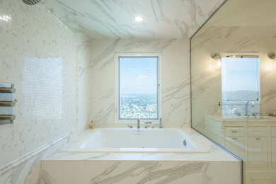 Bathroom - large contemporary master bathroom idea in Los Angeles