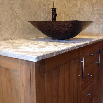 Chiselled Edge Vanity in Leather Finish