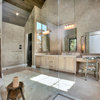 High-End and Rustic Finishes Make for a Relaxing Bath