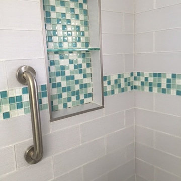 Clairemont Tile Niche with Shelf in Bathroom Remodel