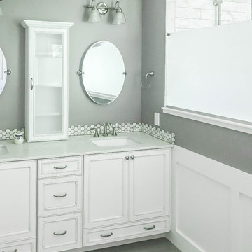 Classic Gray and White Master Bathroom