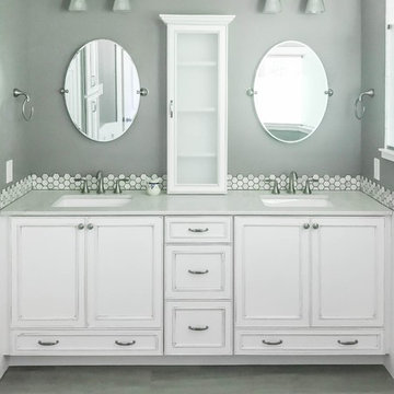 Classic Gray and White Master Bathroom