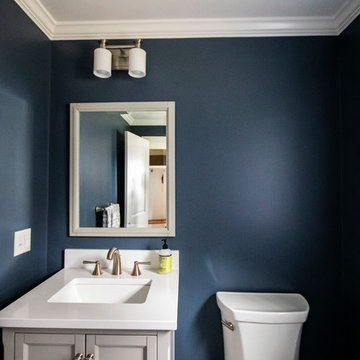 Classic Grey and White Guest Bathroom
