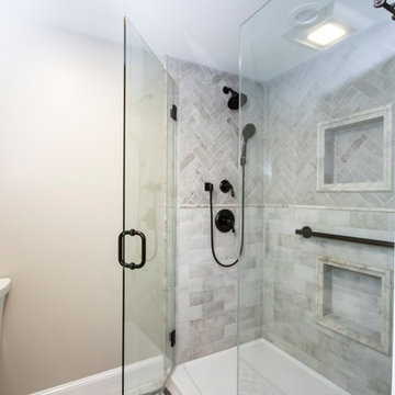 Classic Grey and White Master Bathroom