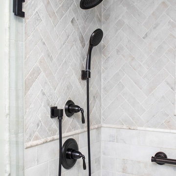Classic Grey and White Master Bathroom
