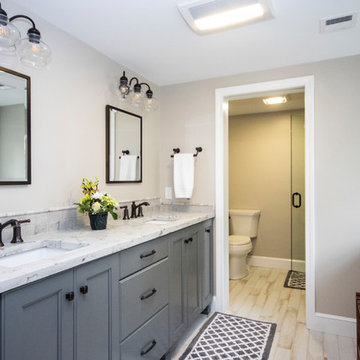 Classic Grey and White Master Bathroom