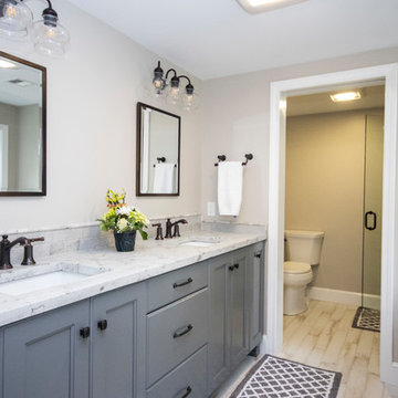 Classic Grey and White Master Bathroom