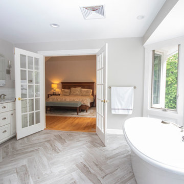 Classic Grey and White Master Bathroom Suite