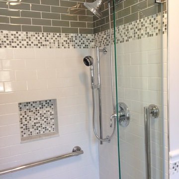Classic/Modern Handicap-Accessible Bathroom RemodelFerguson