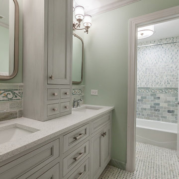 Classy Traditional Hall and Master Baths