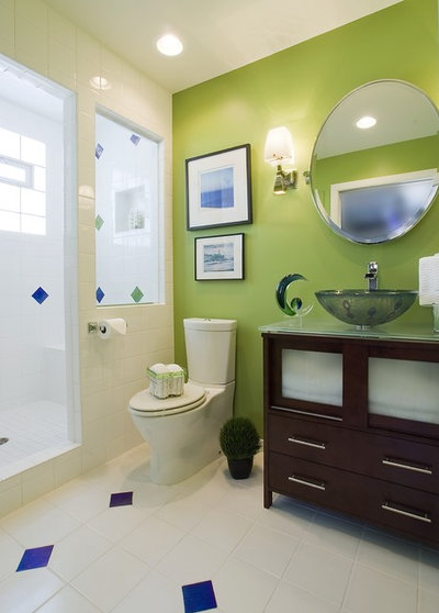 コンテンポラリー 浴室 by Suzan J Designs Decorating Den Interiors