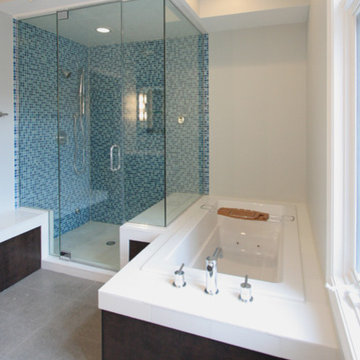 Clean, Mosaic Tile Bathroom Design