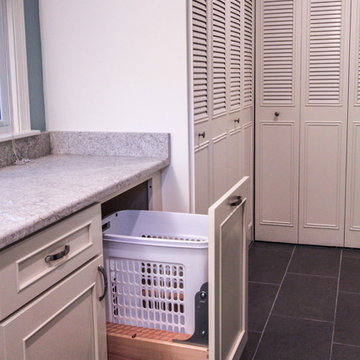 Clever Built-In Bathroom Laundry Basket