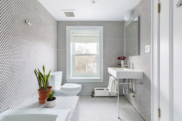 Transitional Bathroom by Urban Pioneering Architecture
