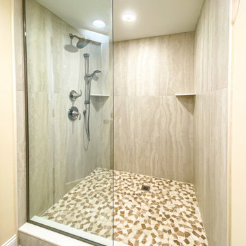 Coastal Condo master bathroom shower