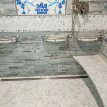 Master Bathroom with custom shower tile