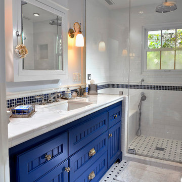 75 Bathroom With Tile Countertops Ideas, Tile Bathroom Countertops Ideas