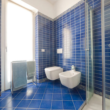 Cobalt blue modern bathroom