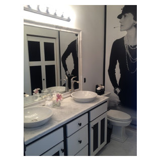Coco Chanel Inspired Bathroom by Sarah F. Gordon, Professional Organizer &  Home - Contemporary - Bathroom - Minneapolis - by Sarah F.  Gordon-Prof.Organizer & Home Stager