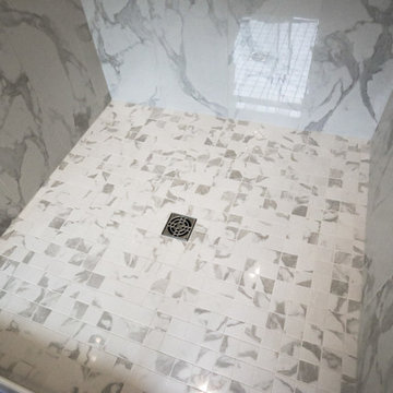 Cole Residence - tile, granite, shower, layout, custom cabinet
