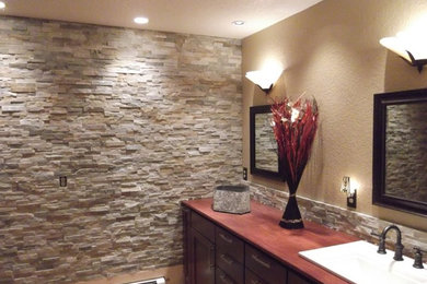 Example of a zen bathroom design in Denver