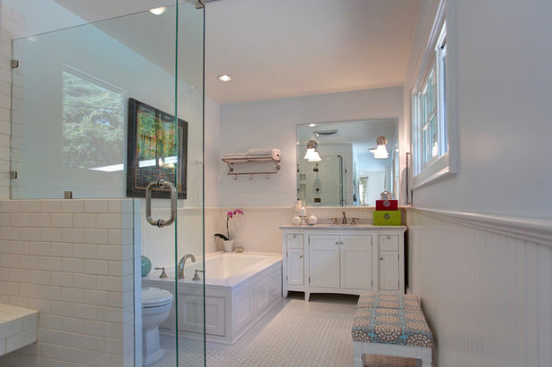 Transitional Bathroom by S / Wiley Interior Photography
