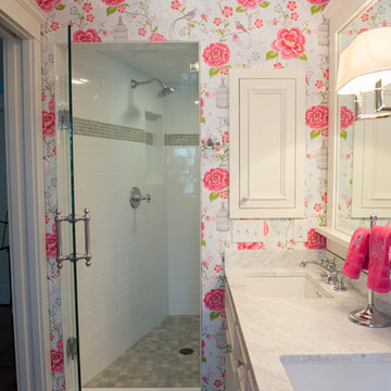 Colorful Edina guest bath/girls bath bedroom remodel