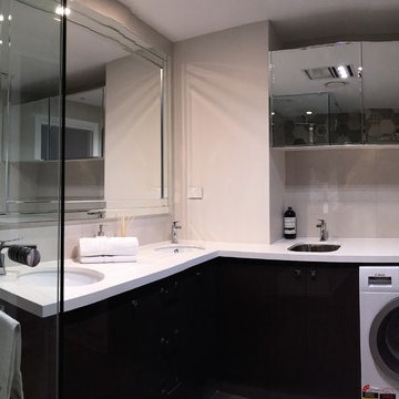 Combined bathroom / laundry - before and after
