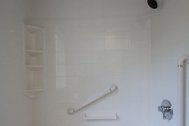 Example of a trendy bathroom design in Cleveland