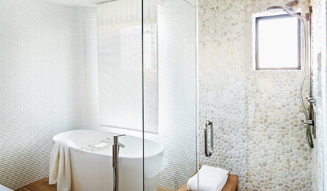 9 idées déco pour sublimer votre salle de bains avec des galets