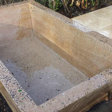 concrete bathtub