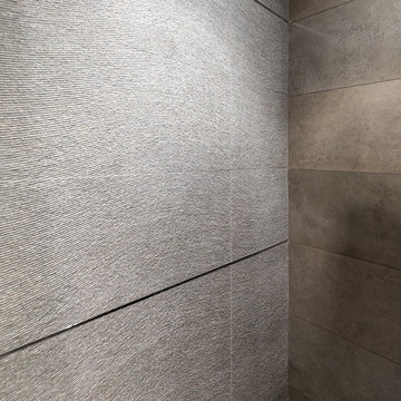 Contemporary Bath with Varying Opacity Door