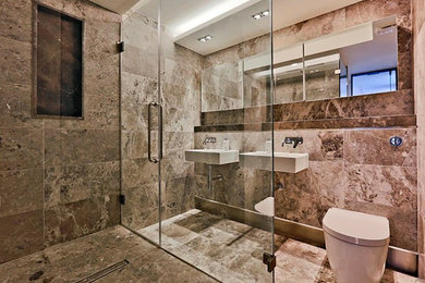 Design ideas for a modern bathroom in Buckinghamshire.