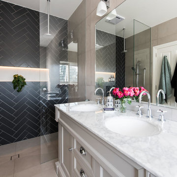 Contemporary Bathroom featuring Davenport 60-inch