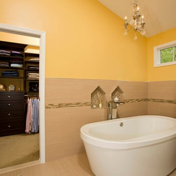 Contemporary Bathroom Has Country Club Ambiance