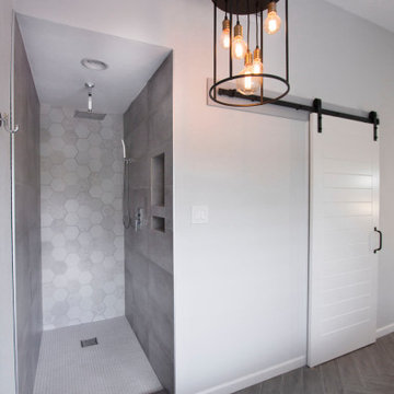 Contemporary Bathroom Open Shower