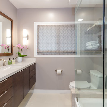 Contemporary Bathroom Remodel in Palos Verdes Peninsula, CA.