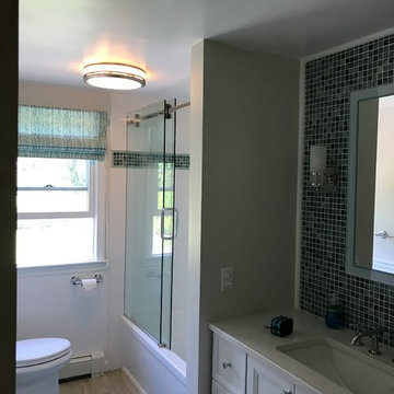 Contemporary Bathroom Remodel with Accent Tile