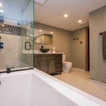 Contemporary Bathroom Suite with Sauna