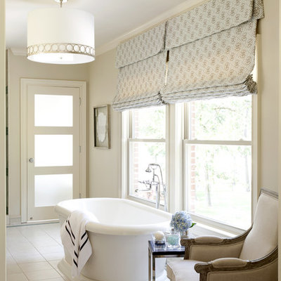 Example of a trendy freestanding bathtub design in Little Rock